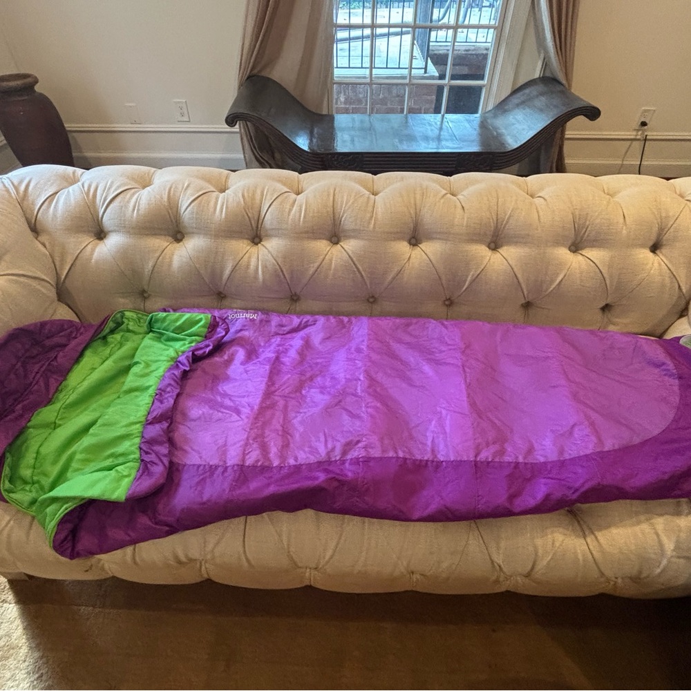 Marmot Kids Purple and Green Sleeping Bag